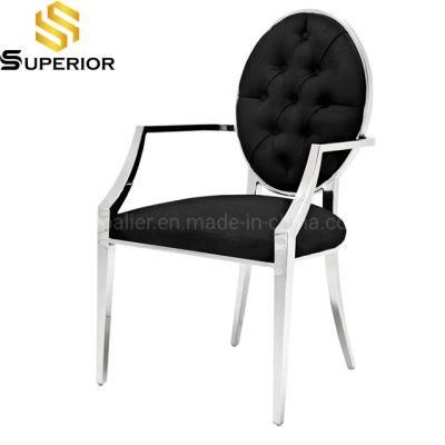 Modern Hotel Home Furniture Stainless Steel Wedding Event Fabric Chair