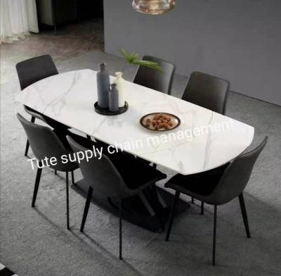 Multifunctional Slate Board Rotating Dining Table