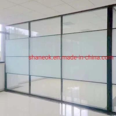 Frosted Glass Office Partition with Free CAD Partition Design