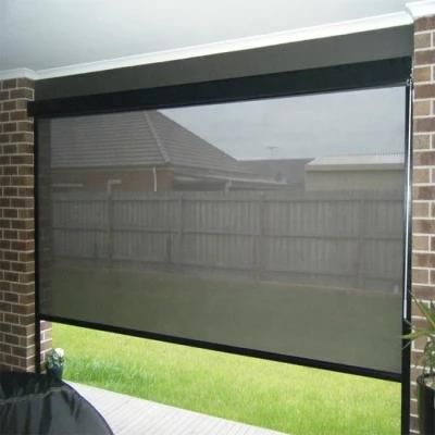 Windproof Roller Blinds with Tubular Motor, Outdoor Window Shutter Components Zipper Roller Blinds