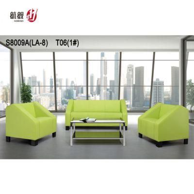High Quality Modern PU Leather Office Reception Sofa Set 5 Seater