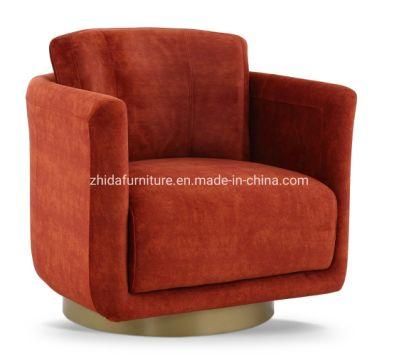 Bedroom Furniture Contemporary Style Golden Base Wooden Upholstery Fabric Chair
