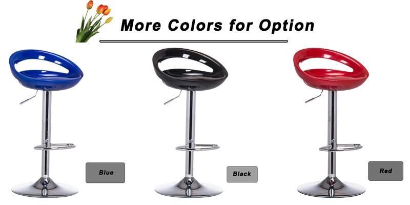 Ergonomically Home Furniture Lift Swivel PP Bar Stool Bar Chair with Metal Footrest
