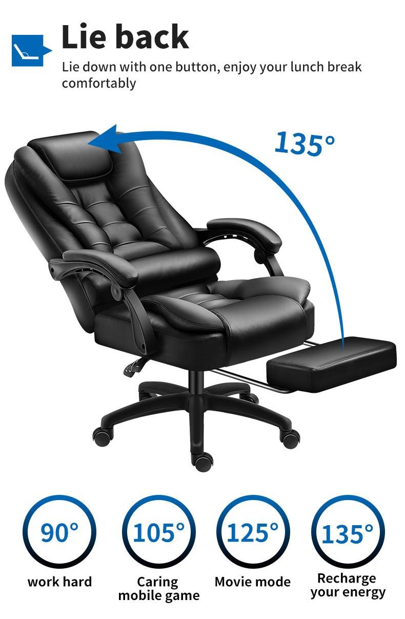 High Quality Modern Computer Office Chair Ergonomic Executive Chair with Footrest