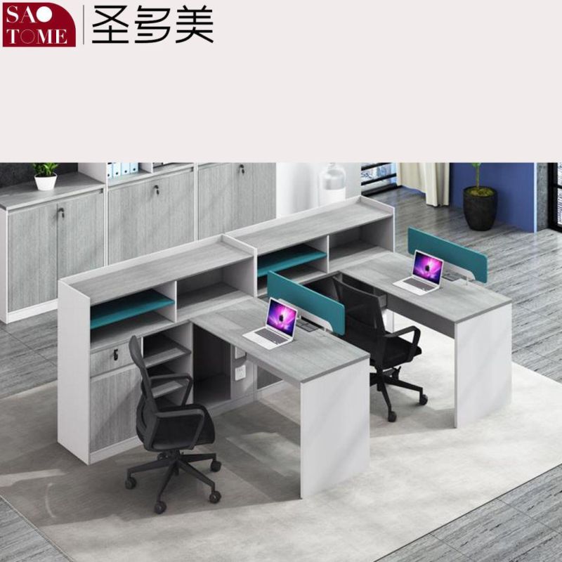 Modern High Quality Office Furniture Computer Desk Office Table Four Seater