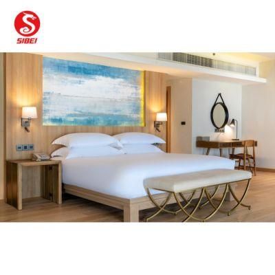 Chinese Modern Style Factory Supply Luxury Hotel Wooden Bedroom Furniture Set