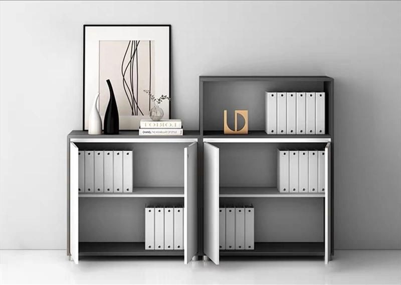 Modern New Wood Design Furniture 2 Door Bookshelf Executive Storage Office Filing Cabinet