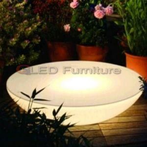 Waterproof Cafe Furniture LED Round Bar Tables