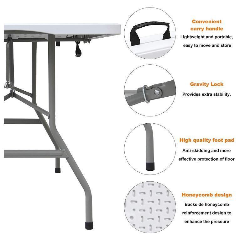 Folding Round Plastic Party Picnic Table