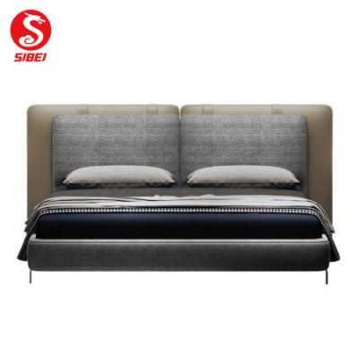 Home Furniture Modern Simple Design Fabric Double Bed