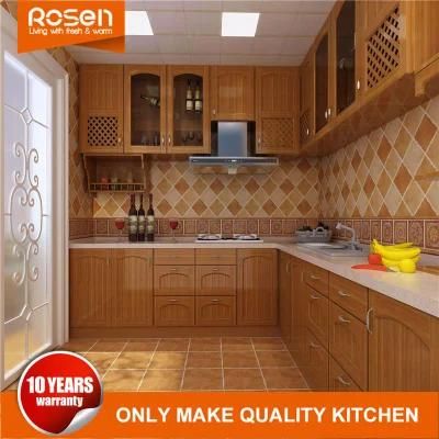 MDF Board Wood Veneer Wooden Modern Kitchen Cabinets Furniture