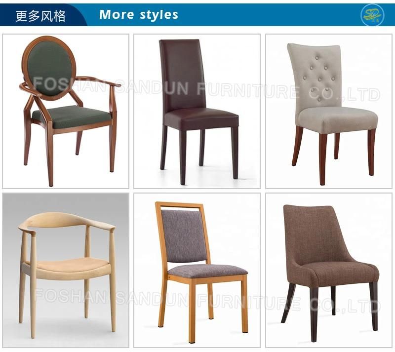 Northern Europe Style Wood Grain Metal Iron Dining Chair Furniture