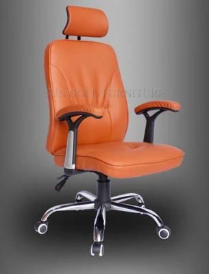 Commcrcial Orange High Back Swivel Boss Leather Chair (SZ-OC131-1)