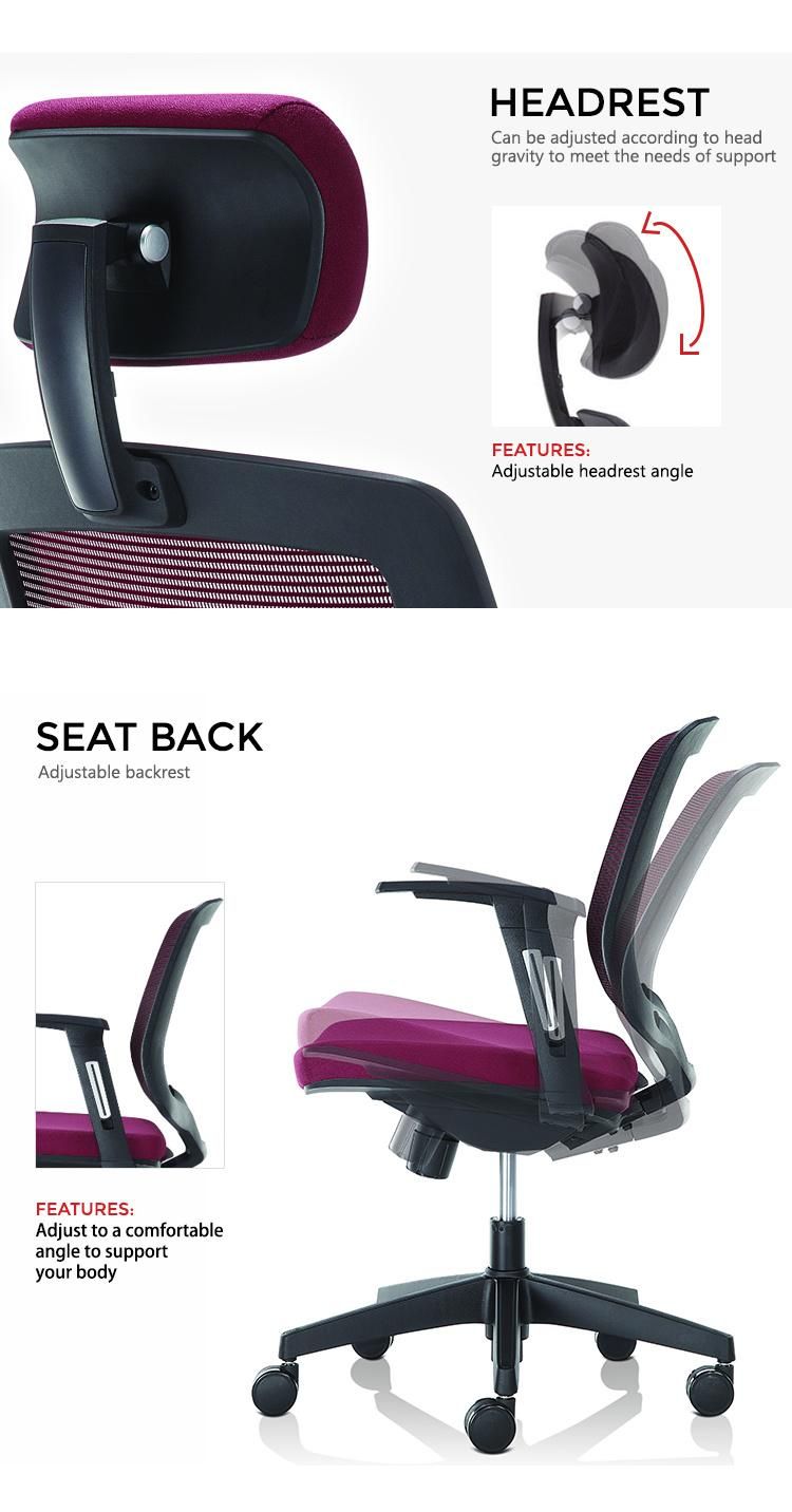 Manufacture Price Swivel Task Adjustable Armrest Chair Office Furniture