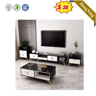 Wholesale Stylish Modern Furniture TV Unit in Black Color Coffee Table Set
