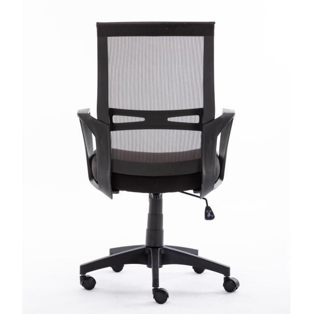 Back Mesh Black Fixed Armrest Chair Swivel Mesh Office Chair Computer Desk Task Chair
