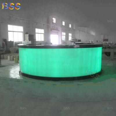 Simple Design LED Stone Round Circular Bar Counter Design