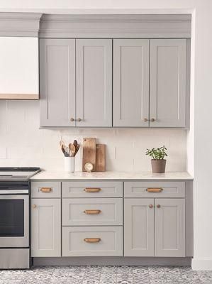 American Framed Full Overlay Grey Shaker Kitchen Cabinet Furniture Supplier