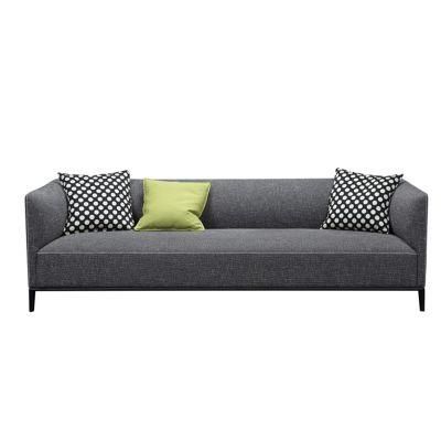 New Design Modern High Stretch Elastic Single Fabric Upholstery Seat Lounge Hotel Lobby Living Room Sofas Couch with Metal Tube