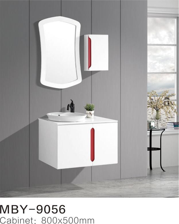 Hotel European Modern PVC Wall-Hung White Bathroom Vanity