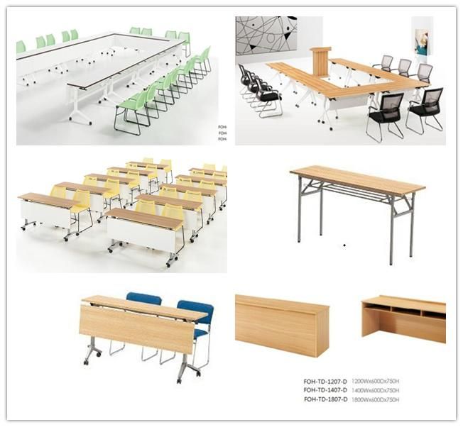 Modern Cheap Solid Quality Big Movable Conference Lecture Room Tables and Chairs