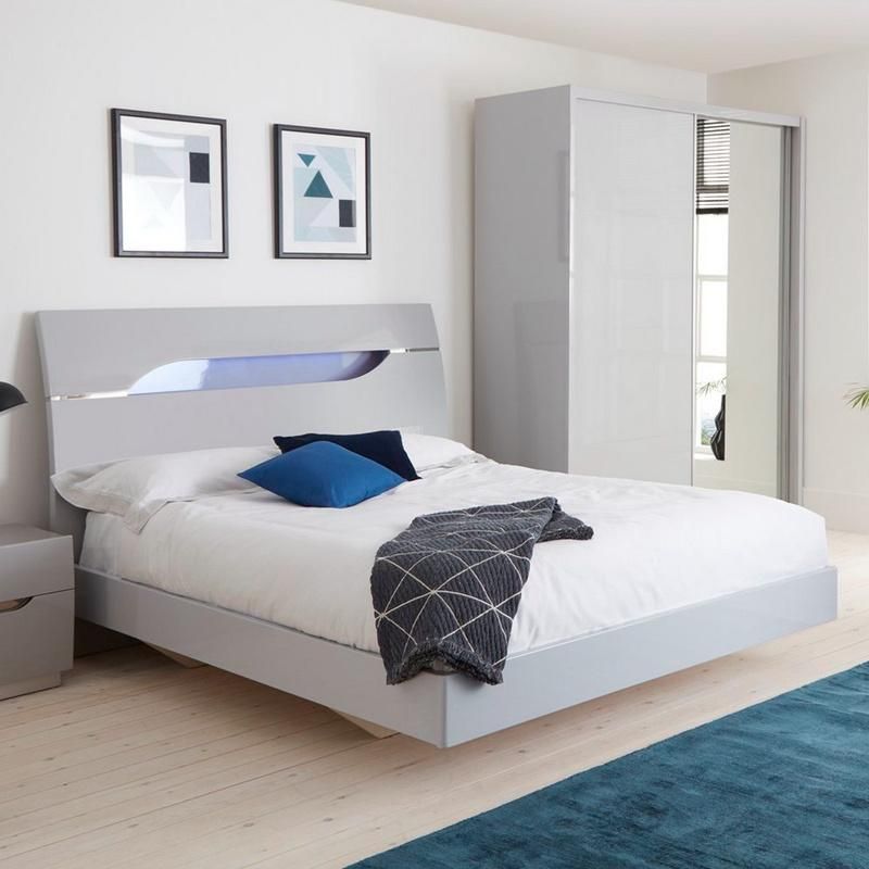 Nova 2109daa002 Cool Blue Glossy Bedroom Suite Furniture
