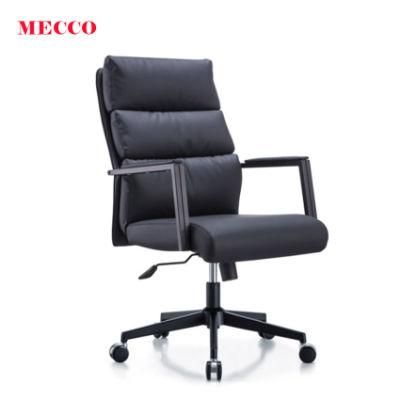 Metal Leg MID Back PU Leather Executive Office Chair