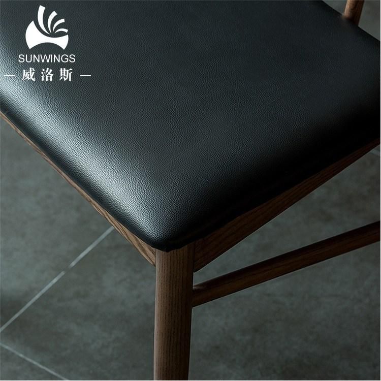 Nordic Restaurant/Home Factory Promotion Model Solid Wood Dining Chair Made in China