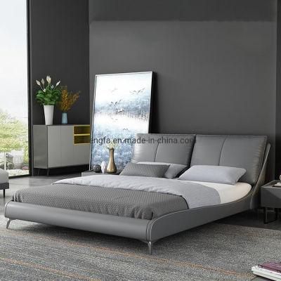 Modern Customized Hotel Bedroom Home Furniture Leather King Bed