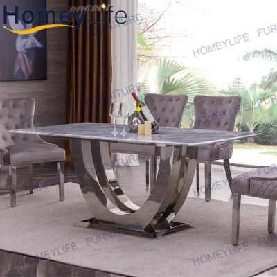 Modern Family Restaurant Dining Table Chair Furniture Combination