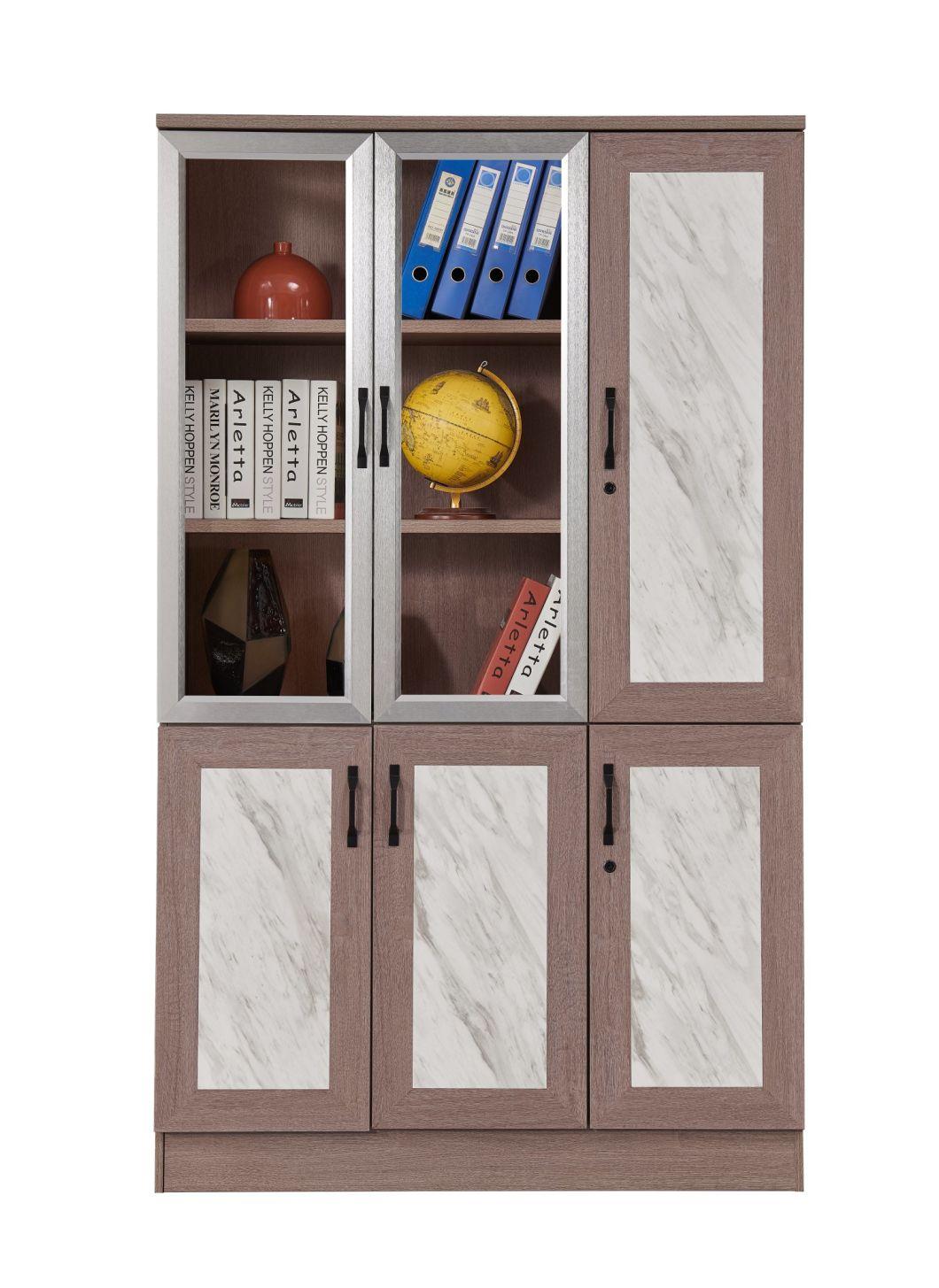 Hot Sale Modern Design MDF Wooden 3 Doors Bookshelf Office File Cabinet