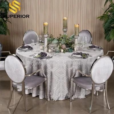 Metal Frame Armrest Dining Chair for Hotel Wedding Event