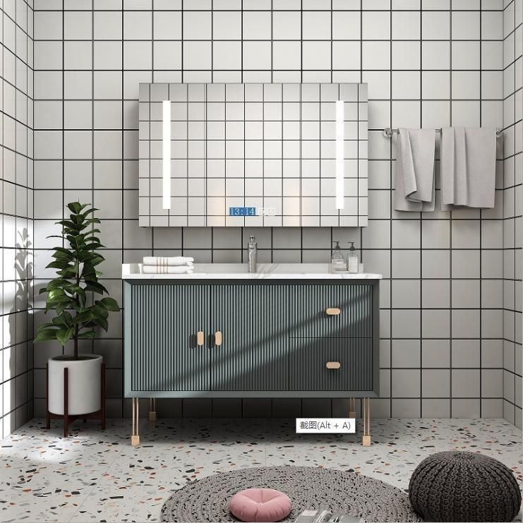 Modern Simple Bathroom Cabinet Combination Light Luxury Rock Plate Integrated Basin Wash Basin Cabinet Bathroom Washstand Bathroom