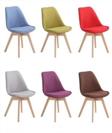 New Style Dining Chair Fabric Chair with Wood Legs Room Chair