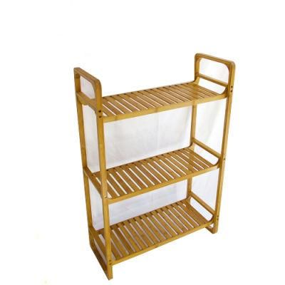 Bathroom Living Bamboo 3-Tire Shoe Rack Bench