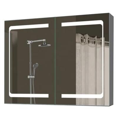 New Lighted Vanities Aluminum MDF Durable Wall Mounted Bathroom Cabinet with Dimmer