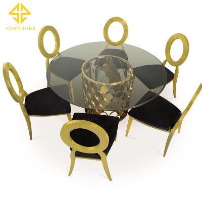 Wholesale Price Event Decoration Gold Wedding Dining Chairs Stainless Steel for Recption