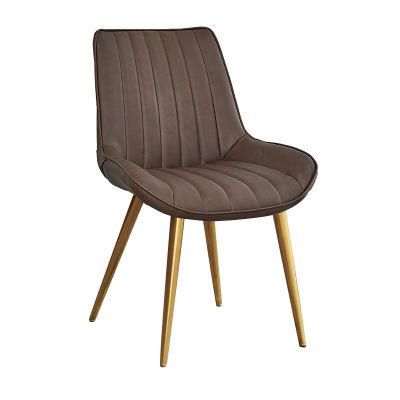 Wholesale Restaurant Furniture Chairs Fabric Velet Upholstery Seat Dining Chair with Metal Legs