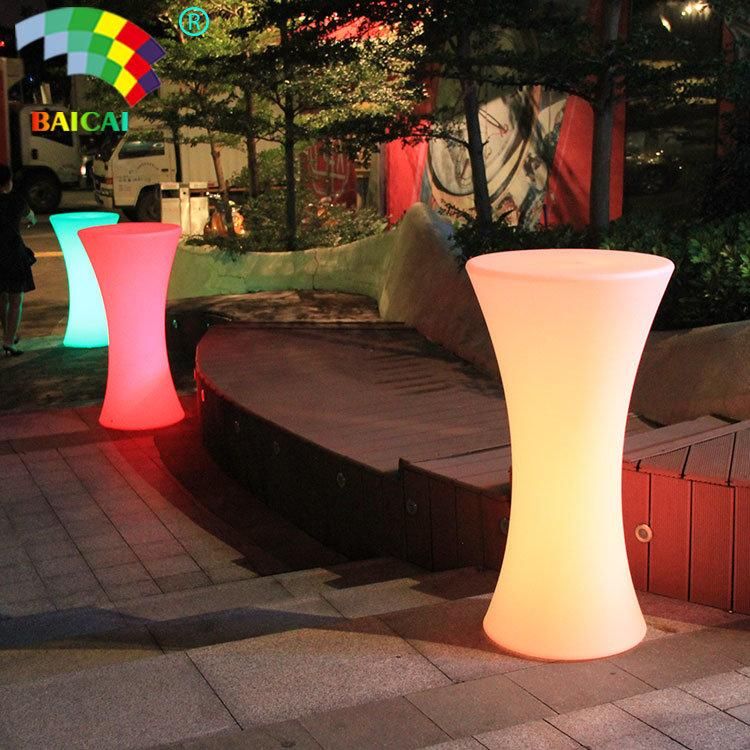 Cost Effective RGB Colors Changing Plastic LED Red Bull Tables