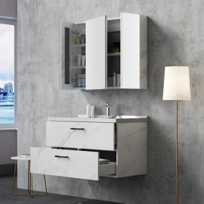 Vietnam Waterproof Mirror Cheap Wall Mount White Bathroom Cabinet Vanity