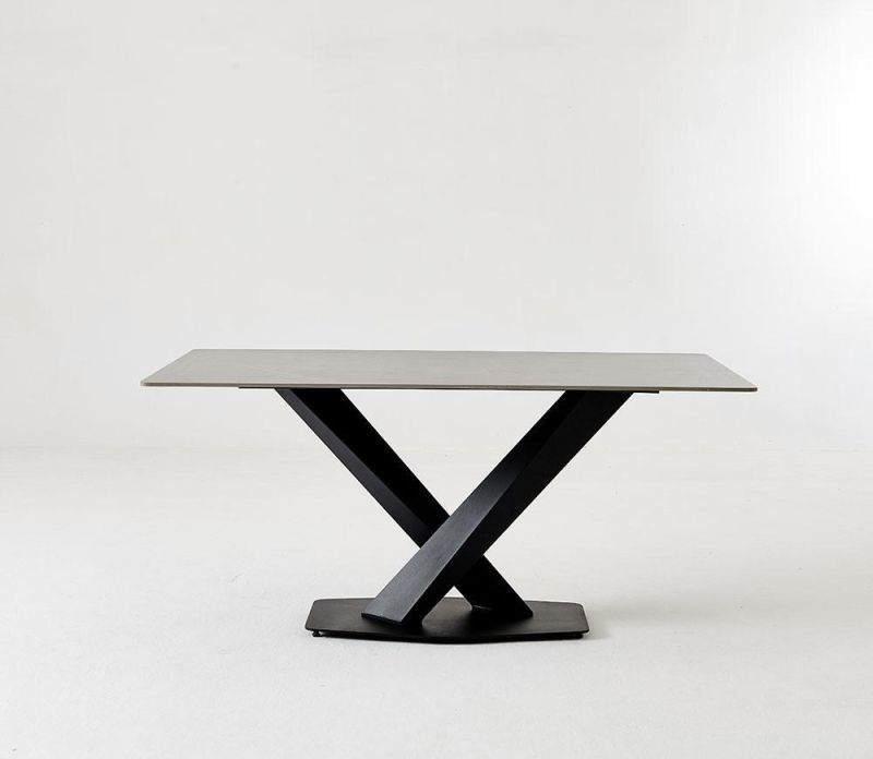 Pandora Office Marble Table with Rock Plate Top