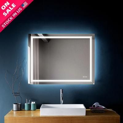 Retail in USA Stock Bathroom Mirror LED Smart Mirror