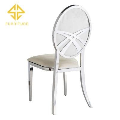 Wholesale Stackable Stainless Steel Wedding Dining Chair for Event Party Reception