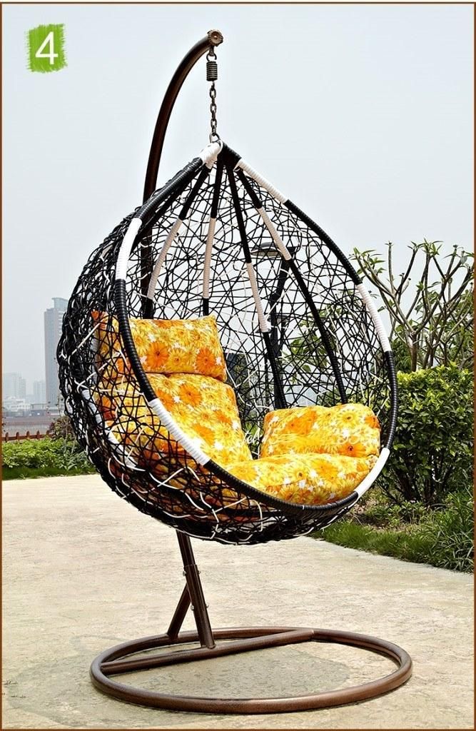 Modern Home Cane Furniture Garden Rattan Patio Leisure Chair Swing Hanging Chair