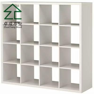 White Hidden Door 6 Tier Brown Moveable High Bookcase