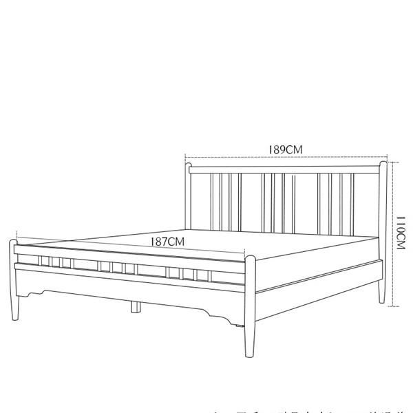 1.5, 1.8m Modern Solid Wood Double Bed Master Bedroom Furniture Bed