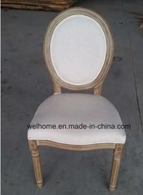 White Wood Louis Banquet Chair