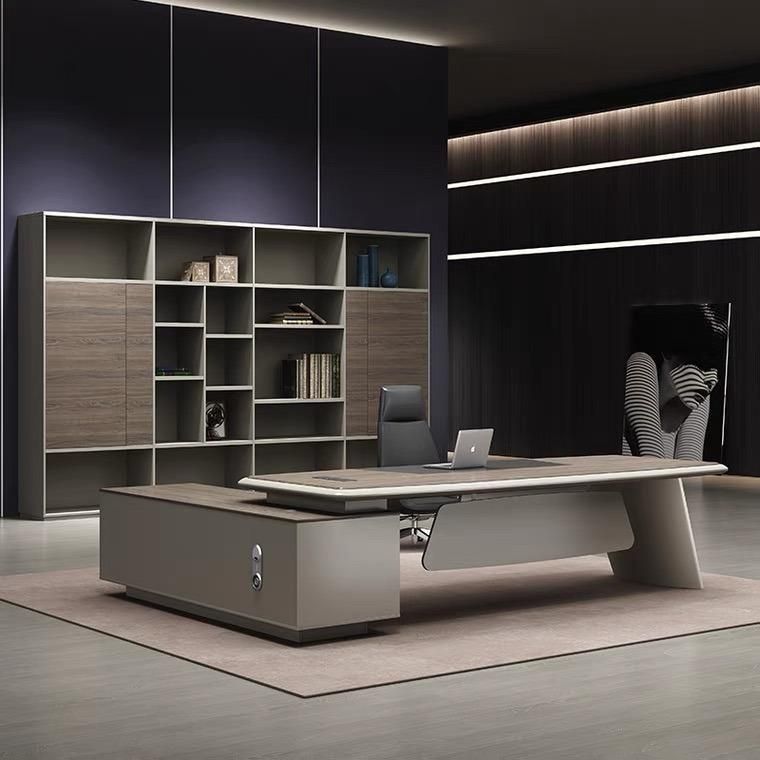 Modern Rectangle Melamine Board Executive Office Desk