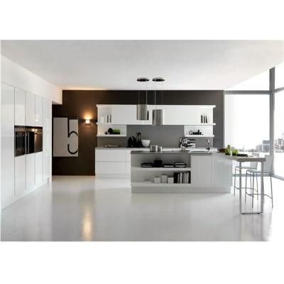 Commercial Design Lacquer White Shaker Wood Veneer Kitchen Cabinets