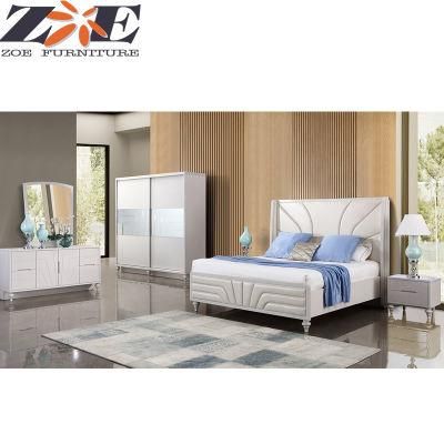 Modern MDF High Gloss PU Painting Bedroom Set Furniture